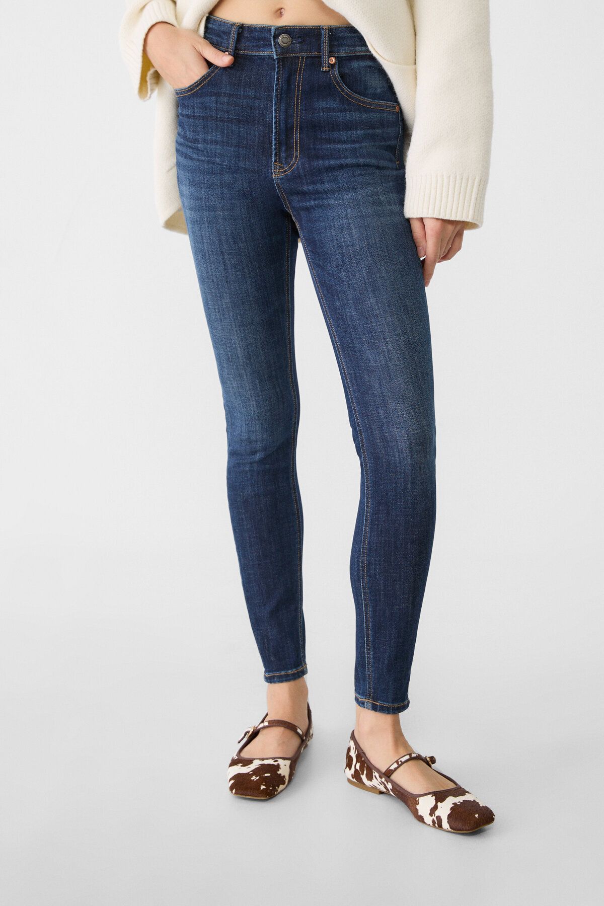 Stradivarius-1400 Regular Waist Skinny Jeans 2