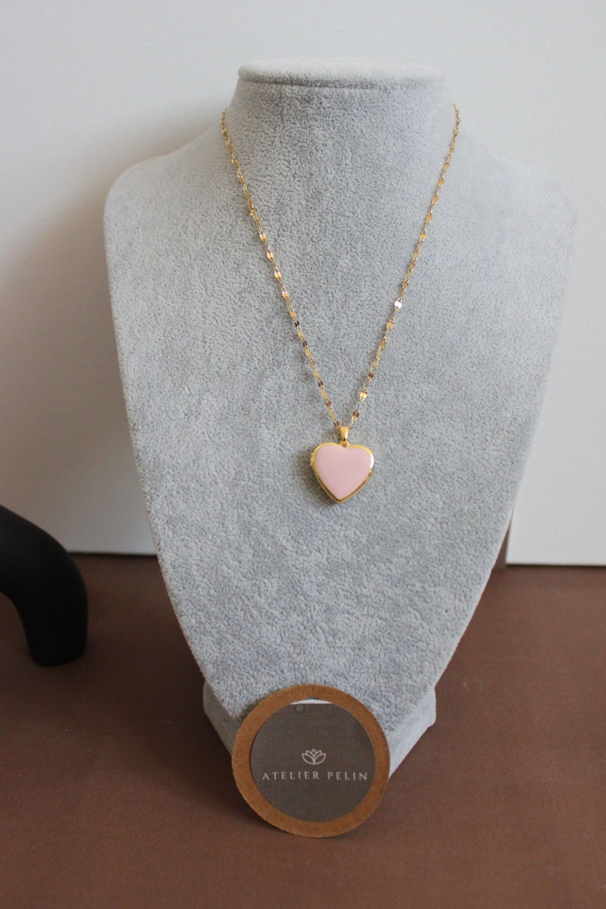 Atelier Pelin-Steel Chain Pop up Heart Model Necklace 8