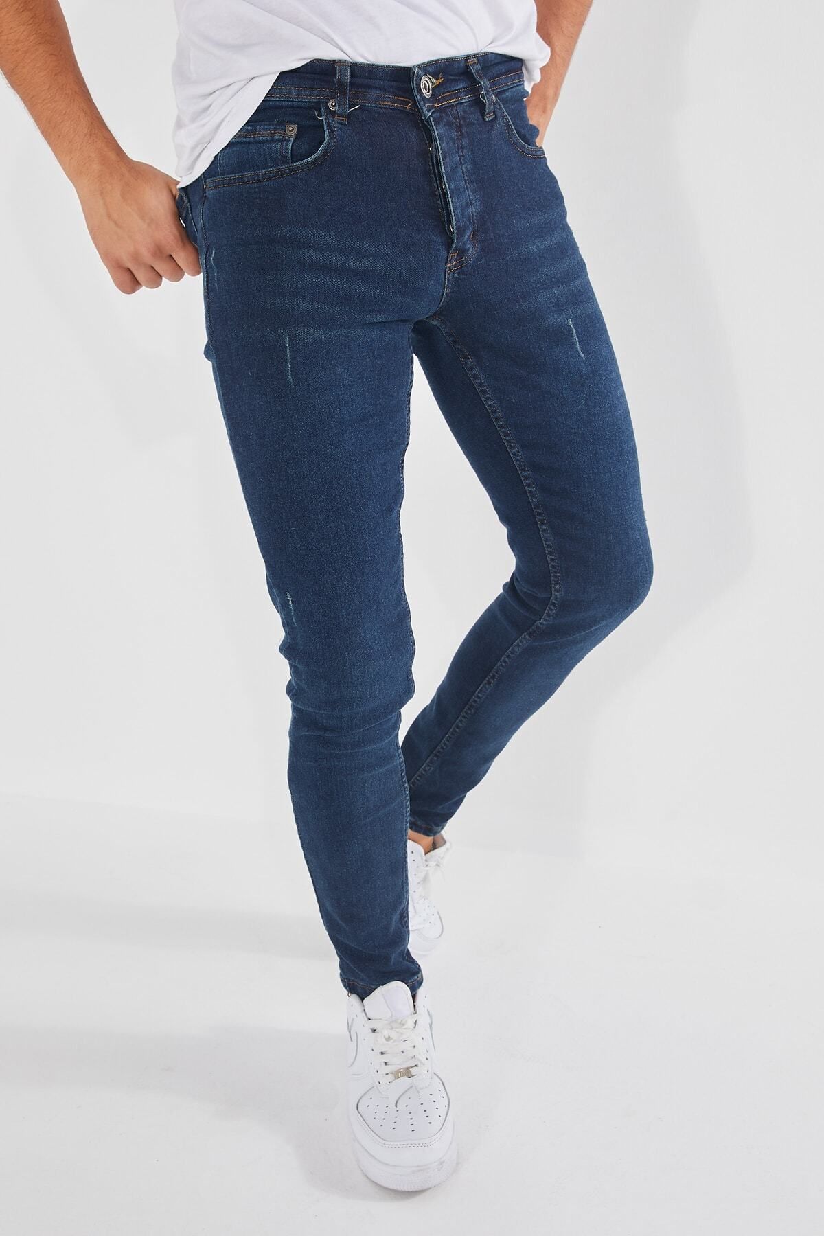 Dr Dnm Remix Erkek Yeşil Slim Fit Dar Kesim Likralı Jean Kot Pantolon Tinli Tırnaklı