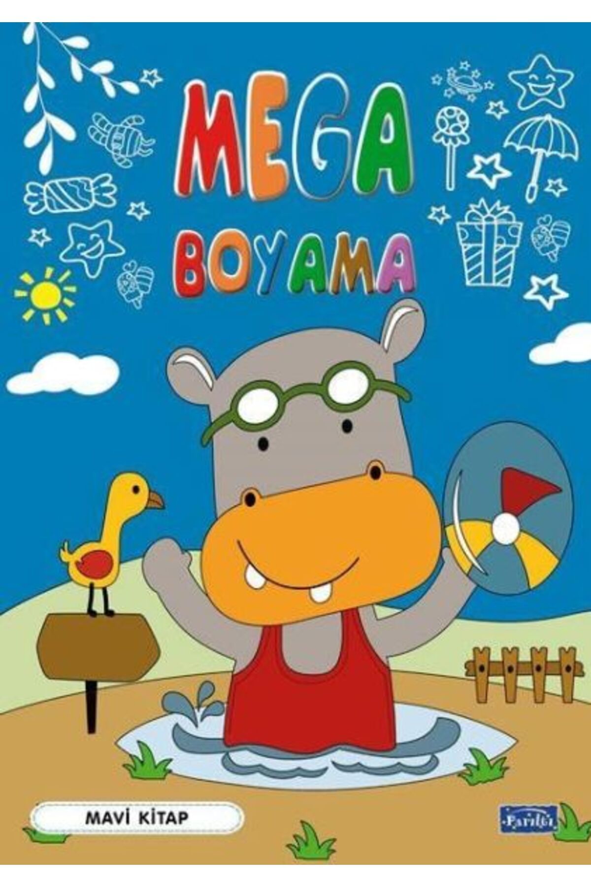 Parıltı Yayınları Mega Boyama Mavil Kitap