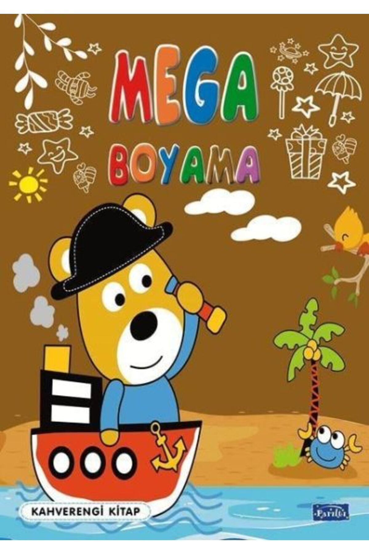 Parıltı Yayınları Mega Boyama Kahverengi Kitap