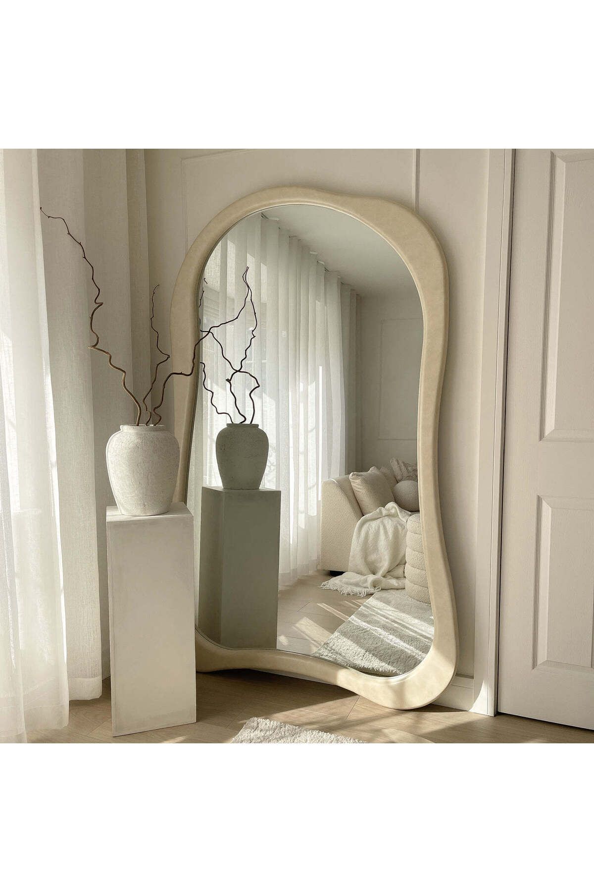 Felicity Mirror 190x120 cm Dekoratif Tasarım Ahşap Boy Aynası - Eşsiz Dekor Aynası - Pinterest Boy Aynası - 37