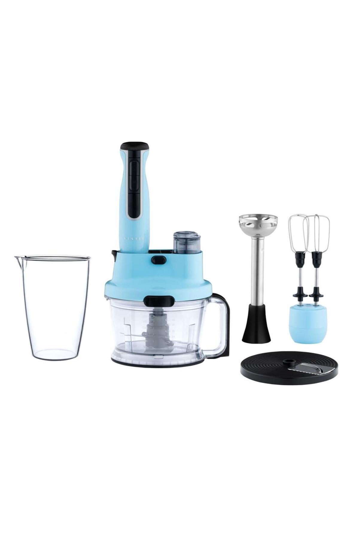 Vestel Nano Cut Retro Düş Mavisi Blender Set