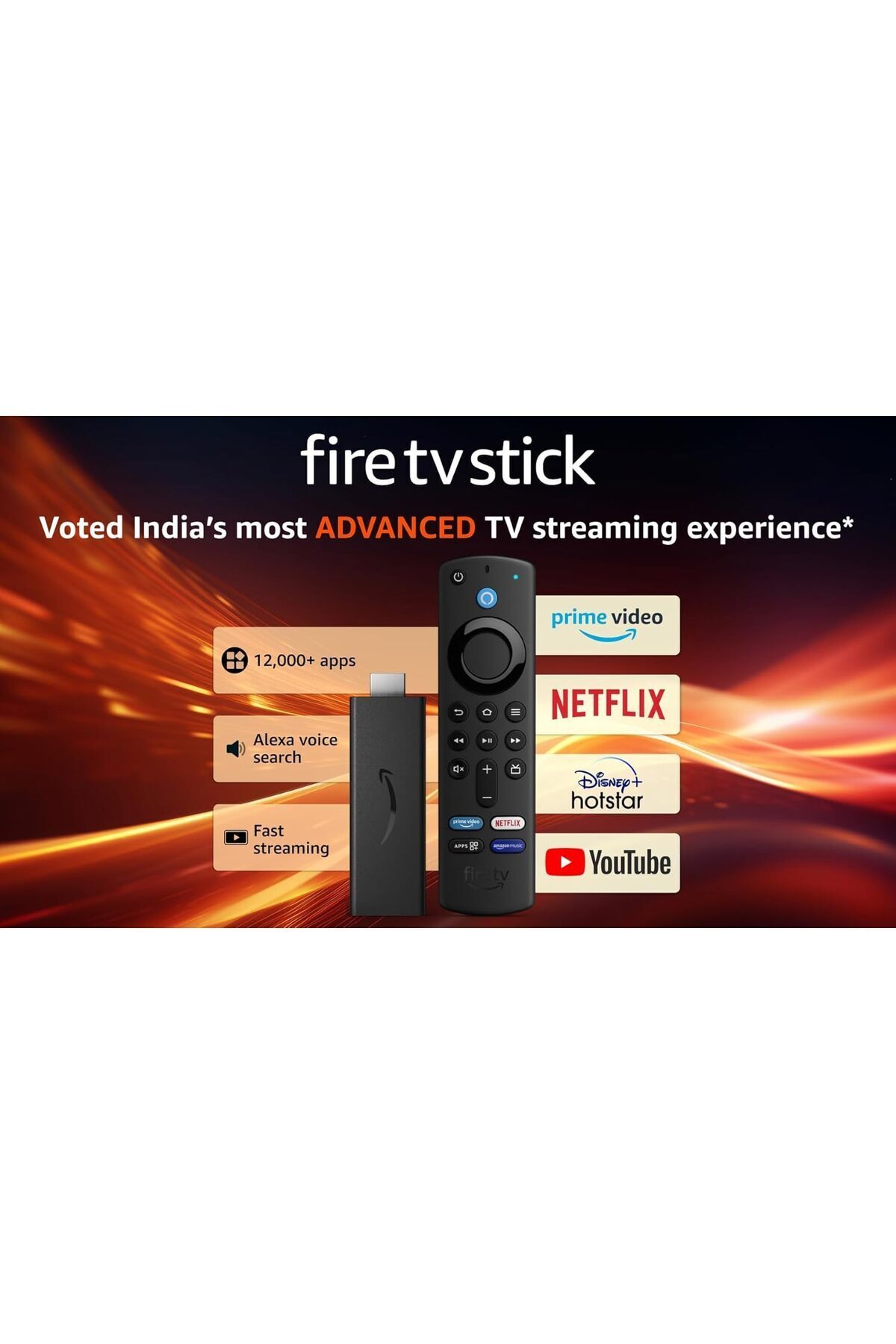 Amazon-مشغل الوسائط المتدفقة Fire TV Stick من الجيل الثالث مع جهاز التحكم الصوتي 8