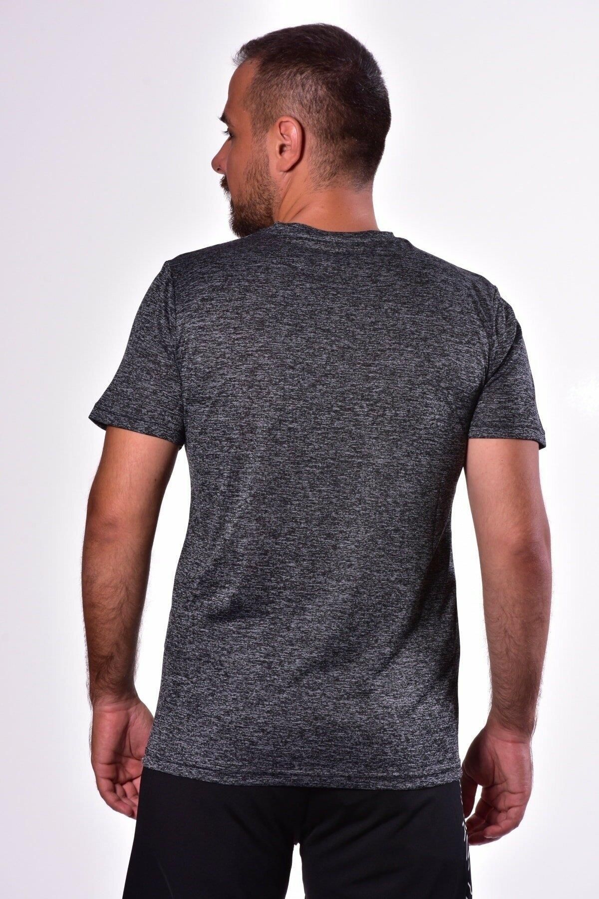 Lotto-W1105 Model Men's Grey Plain T-Shirt 3