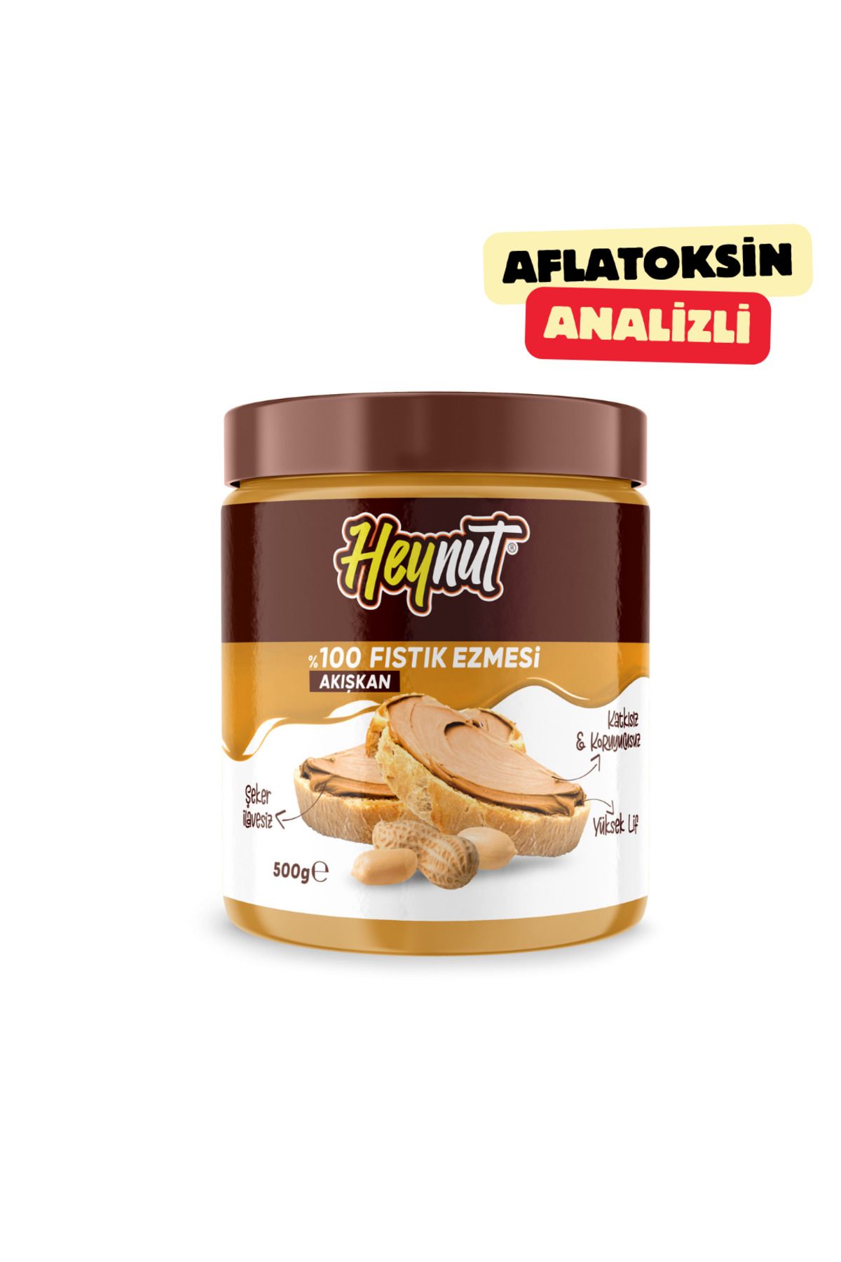 HEYNUT %100 Fıstık Ezmesi (AKIŞKAN KIVAM) 500g