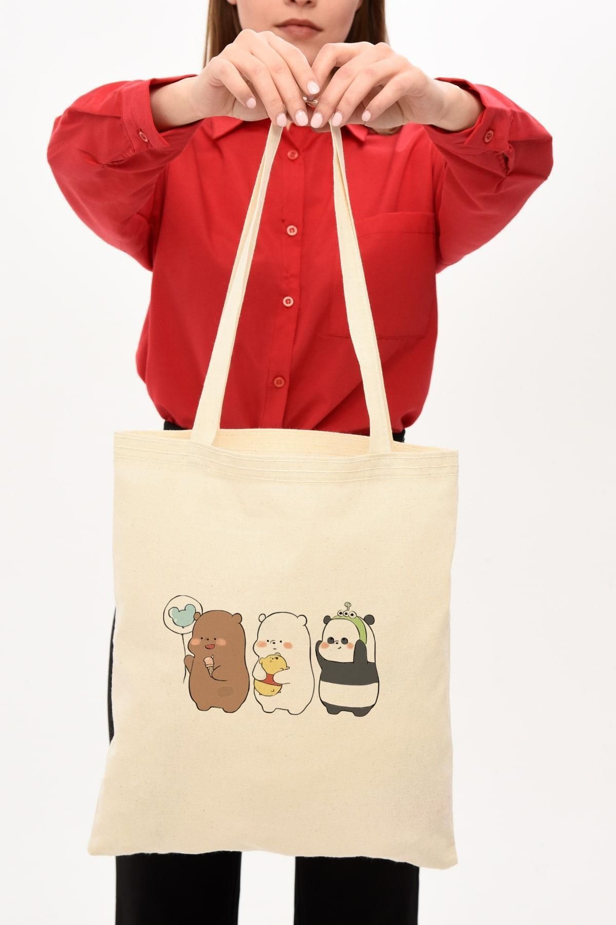 Çınar Bez Çanta-3 Close Friendly Printed Cloth Bag 8