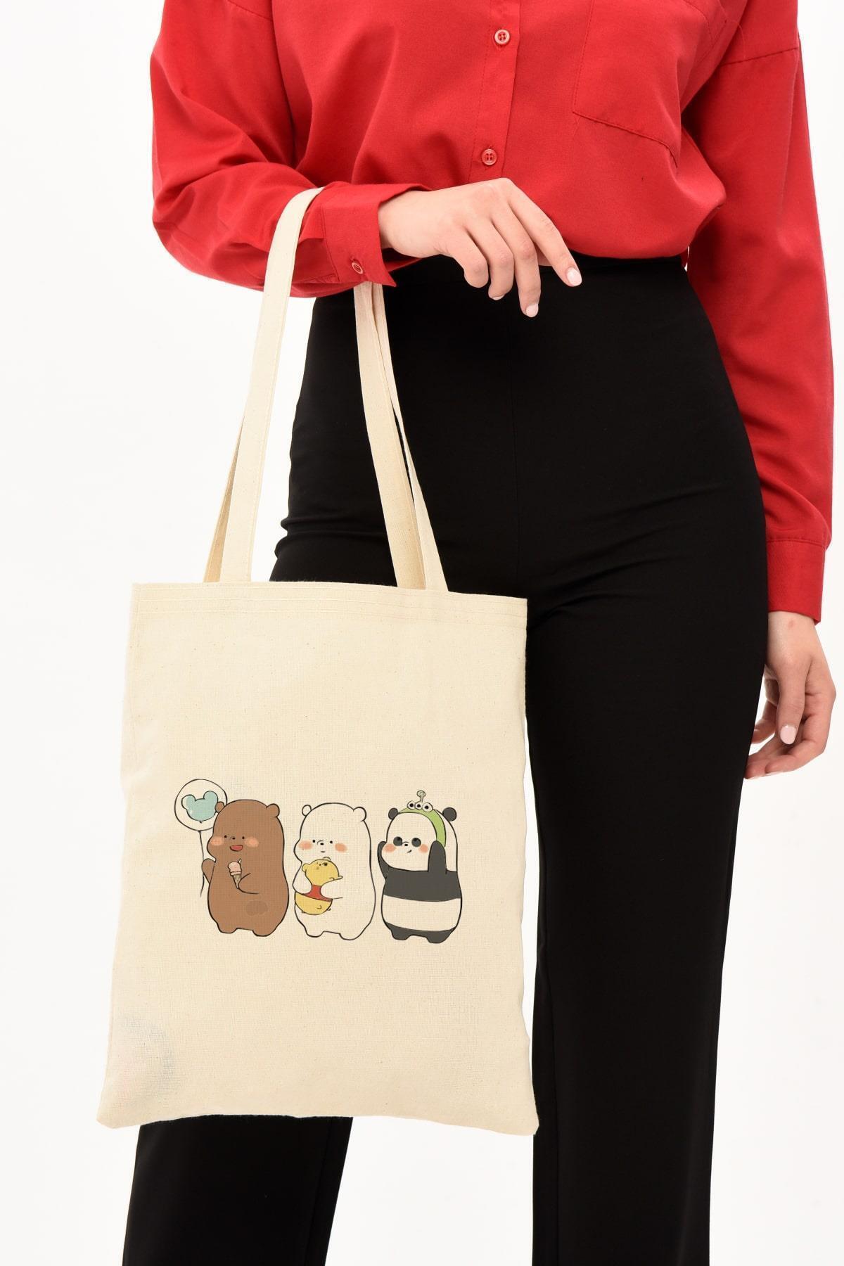 Çınar Bez Çanta-3 Close Friendly Printed Cloth Bag 4