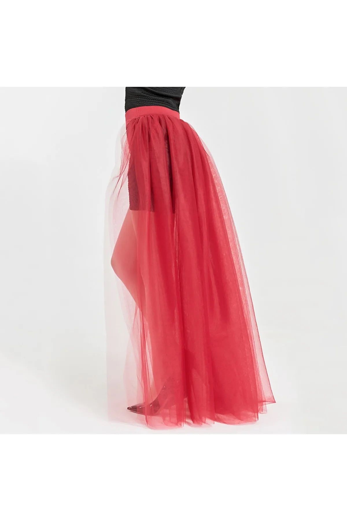 NSMLİFE-High Waist Detachable Multi-Purpose Combination Complementary 4 Layer Half Tulle Skirt 2