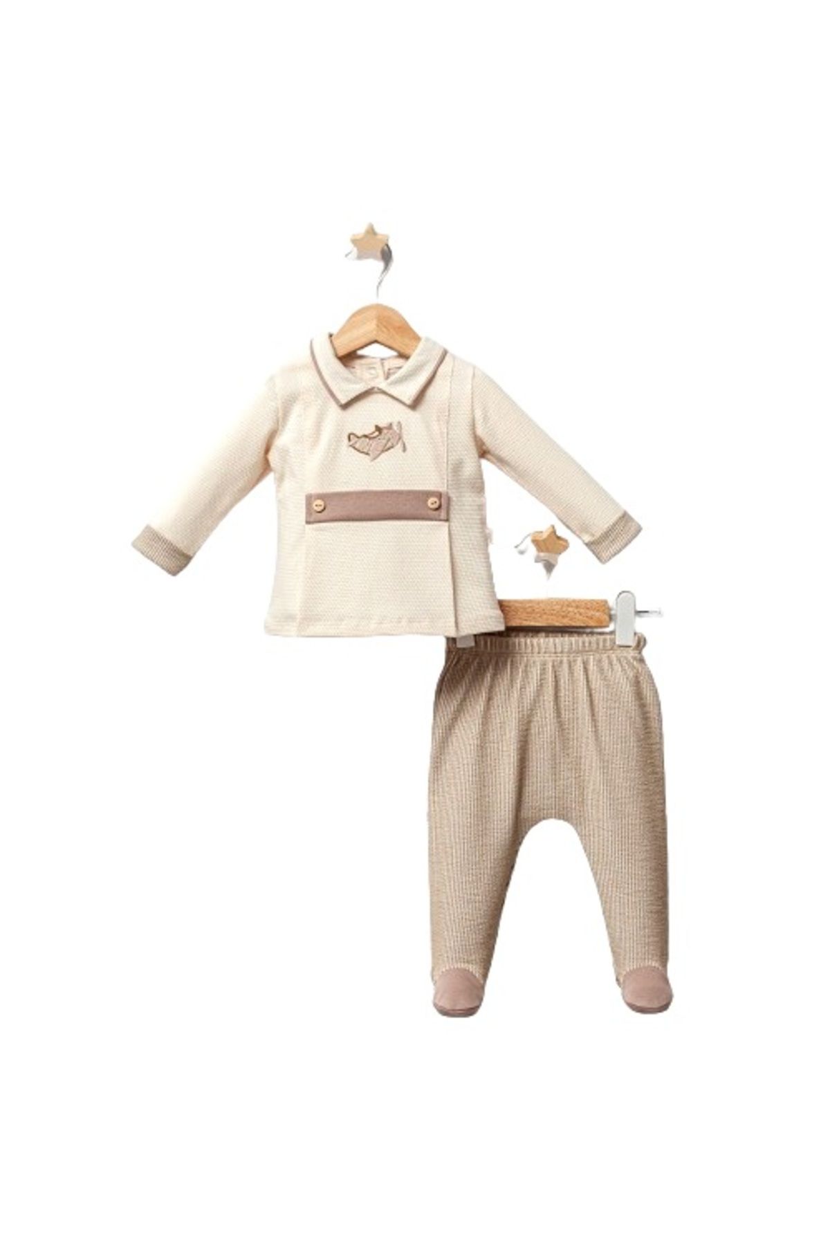 Tongs Baby-Airplane Bodysuit Set 5235 Brown 1