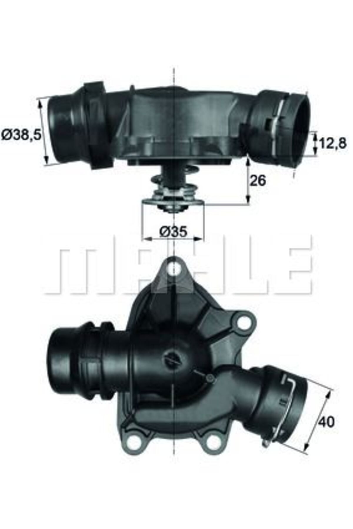 MAHLE TI2688 TERMOSTAT KOMPLE BMW E39 530D 98-00 E38 730D 98-00