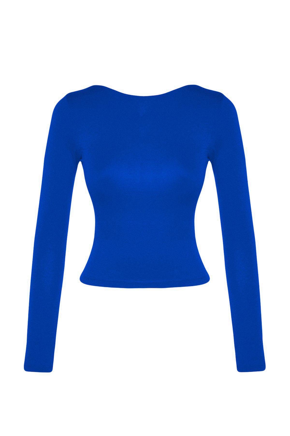 Trendyol Collection-Saks Bunte Baumwoll-Stretch-Bluse - Rückenfrei, Tailliert Twoaw24Bz00160 7