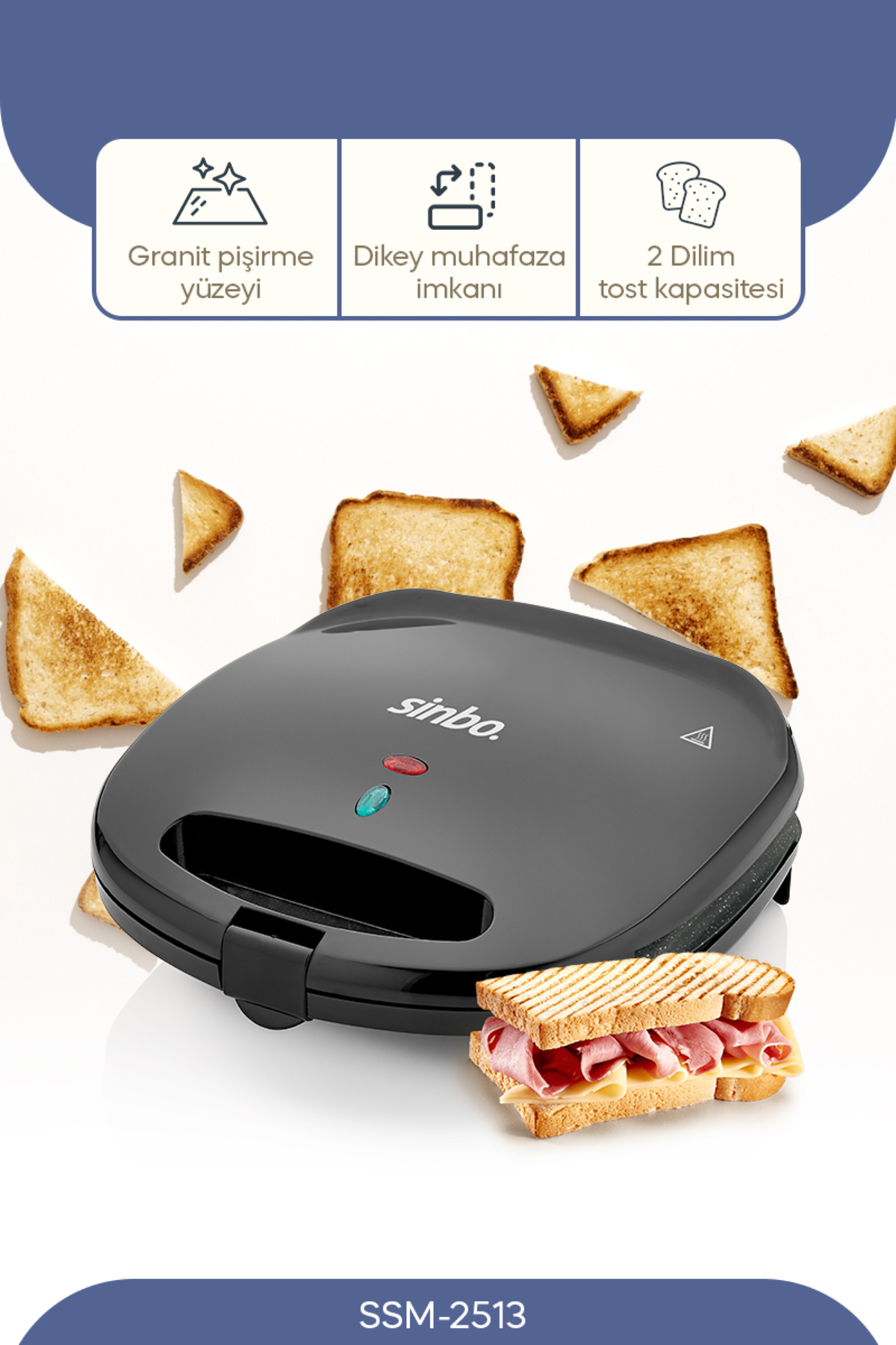 Sinbo SSM-2513 Tost Makinesi