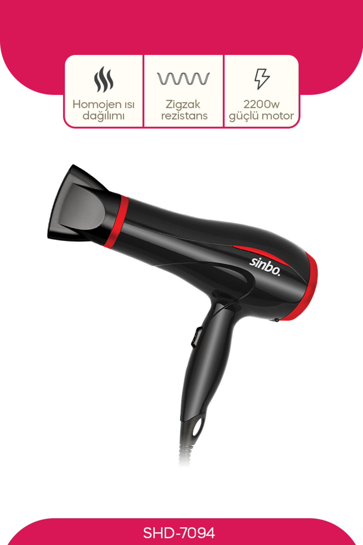 Sinbo SHD-7094 Saç Kurutma Makinesi