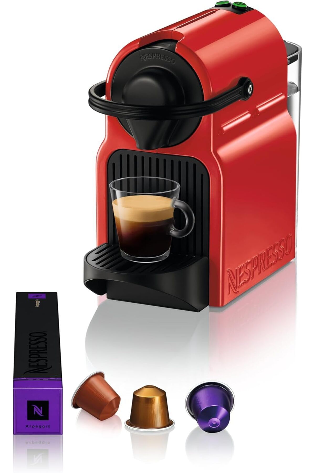 Nespresso Inissia coffee machine by Nespresso, Red - UAE Version
