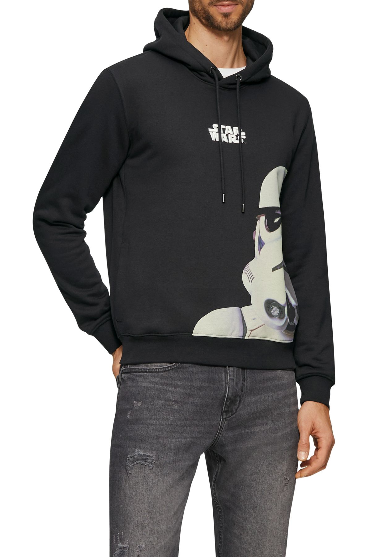 s.Oliver Bluza Z Kapturem Star Wars - Swobodny Design Mężczyzna - L