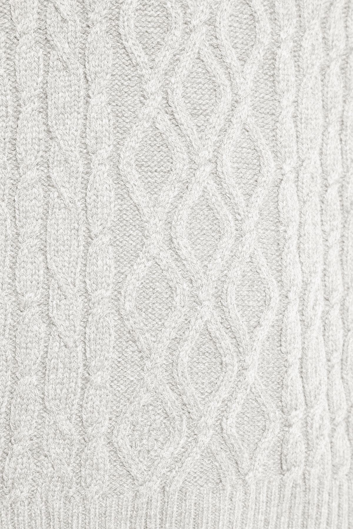Trendyol Collection-Ecru Regular Half Rollkragenpullover aus Haarstrick TMNAW24KZ00047 4