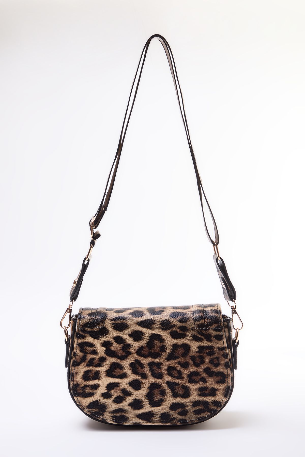 TRENDYOL SHOES-Leopard Print Brown Crossbody Women's Bag Twoaw25Oc00003 5