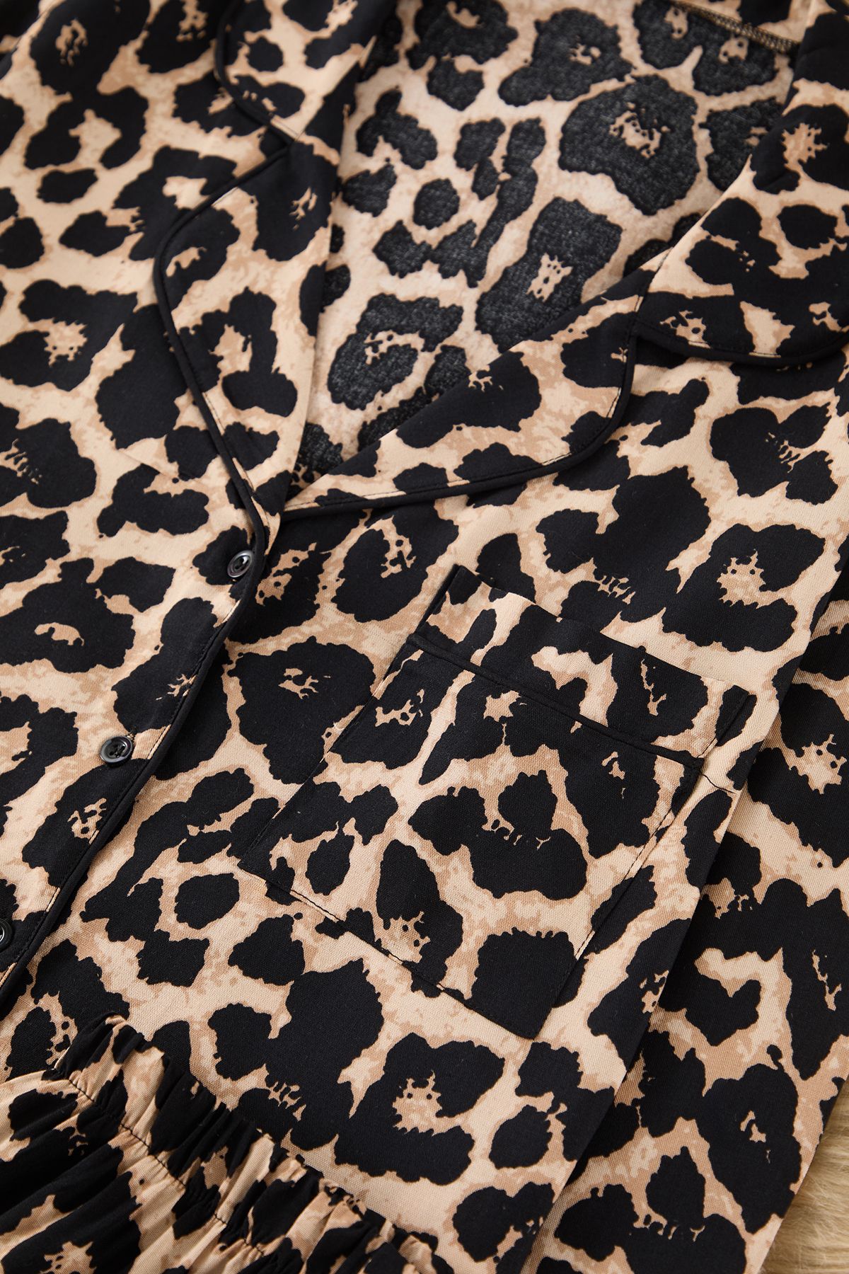 Trendyol Collection-Multicolor Leopard Print Ribbed Viscose Woven Pajamas Set Thmaw21Pt0292 7