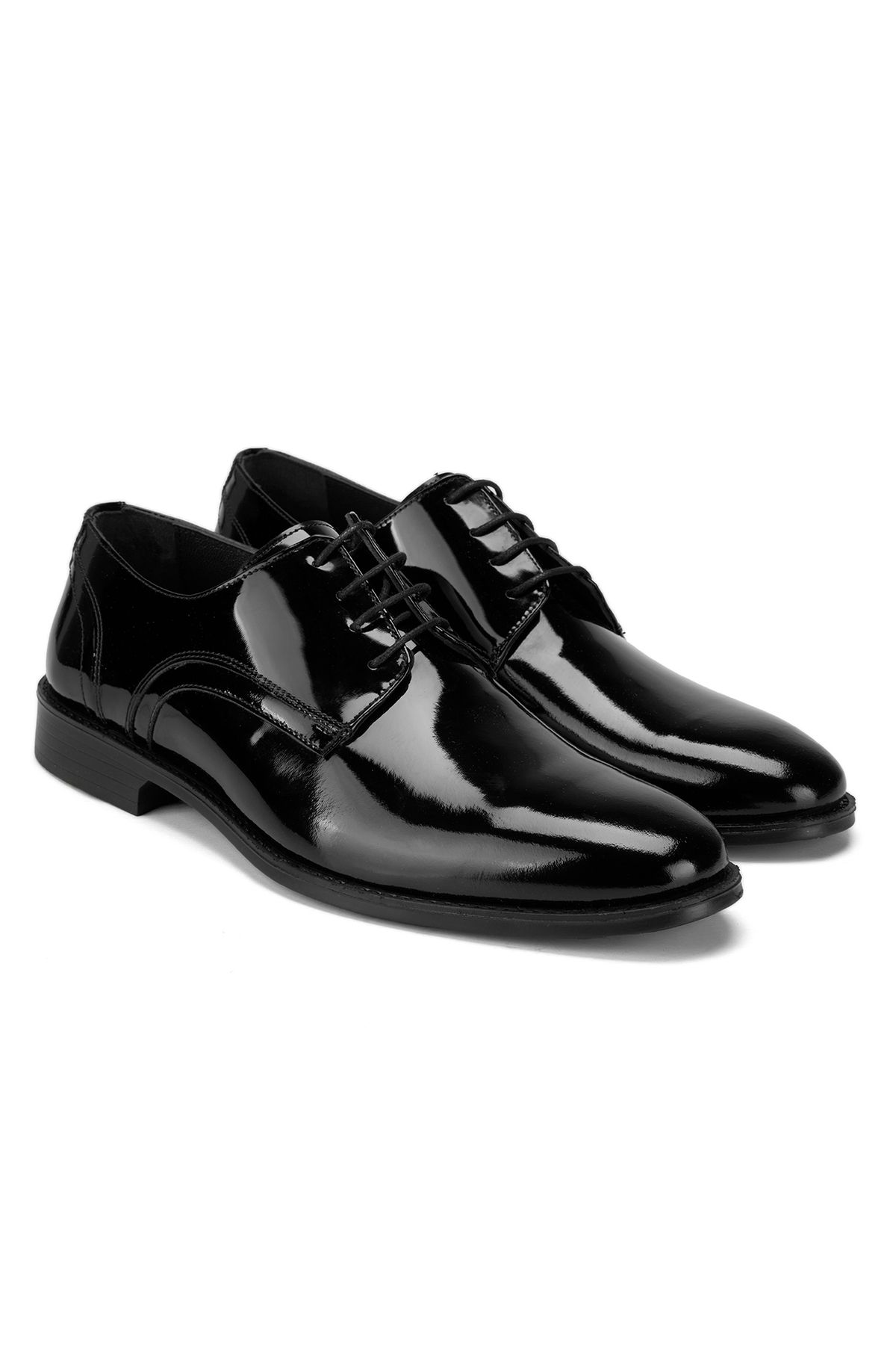 Desa Pantofi Clasici Din Piele Lăcuită Pentru Bărbați Merlin Black Masculin - 41
