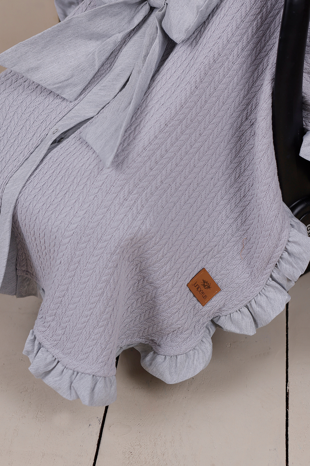 JUNİPERUS Fırfırlı Tek Bebek Örtü Puset Örtüsü Puset Ana Kucağı Örtüsü fotoğrafı 2 (önizleme)