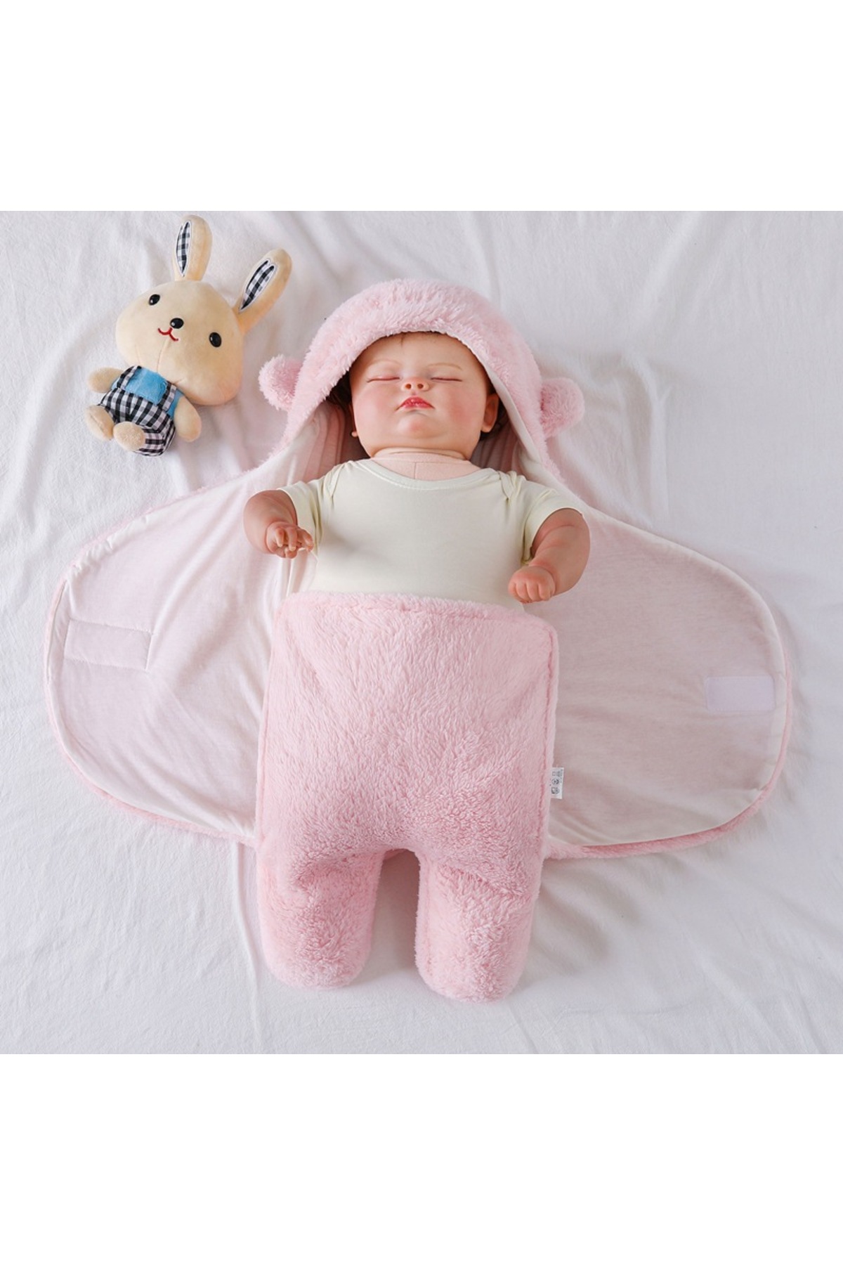 lullabee 0-12 Ay Welsoft Dış Kundak Battaniyesi Peluş Ayaklı, Extra Yumuşak Yenidoğan Kışlık Uyku Tulumu fotoğrafı 2 (önizleme)