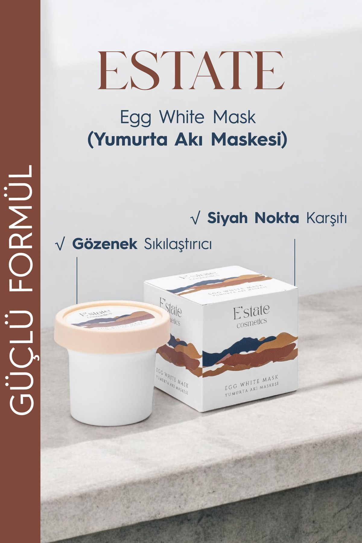 Estate Gözenek Sıkılaştırıcı Yumurta Akı Maskesi 100 ml - Egg White Pore Mask