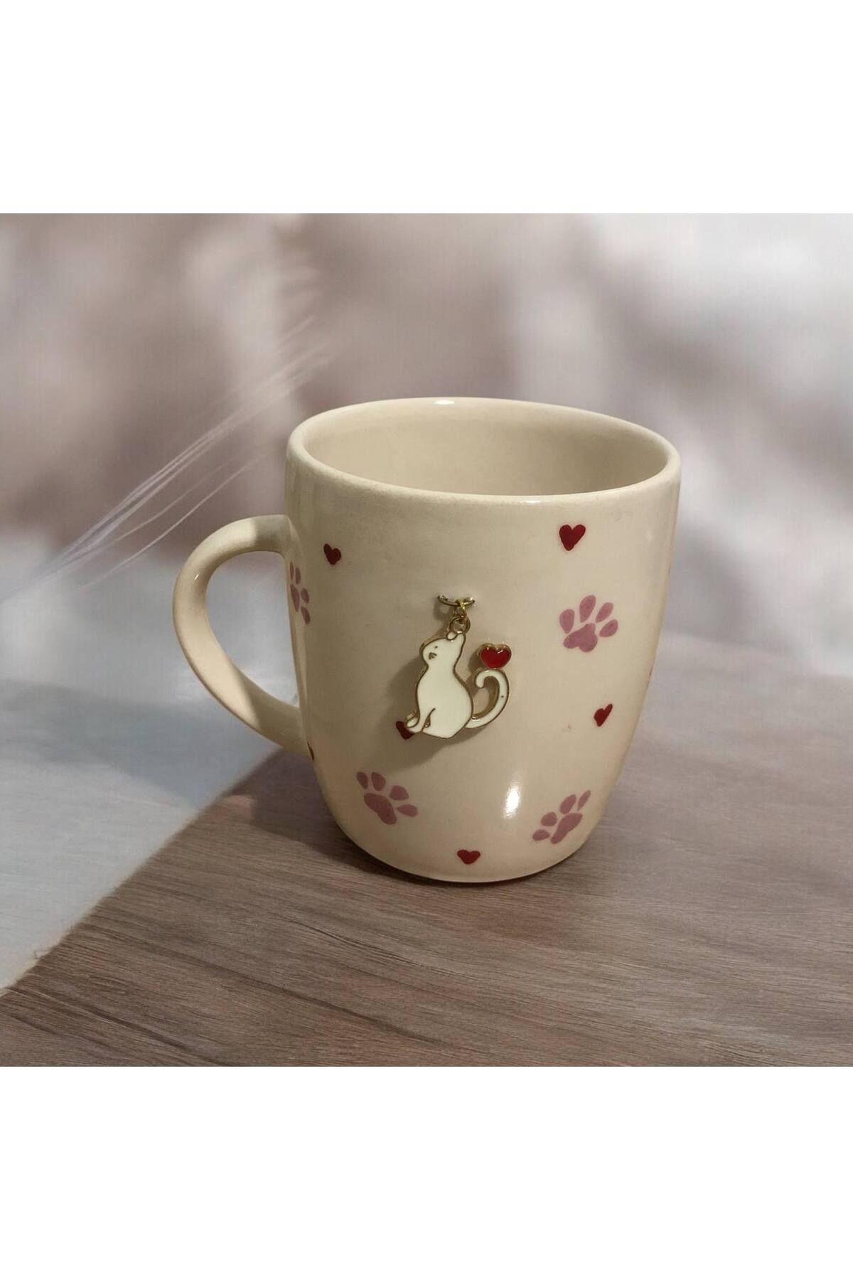 HomeSipahi Özel Haraketli kedi figürü el yapımı mug kupa