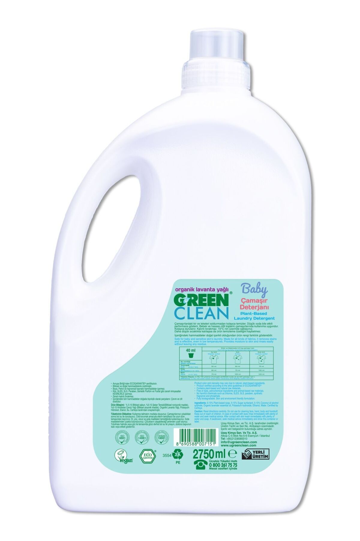 Easy Tedarik Green Clean Baby Bitkisel Çamaşır Deterjanı 2750ml