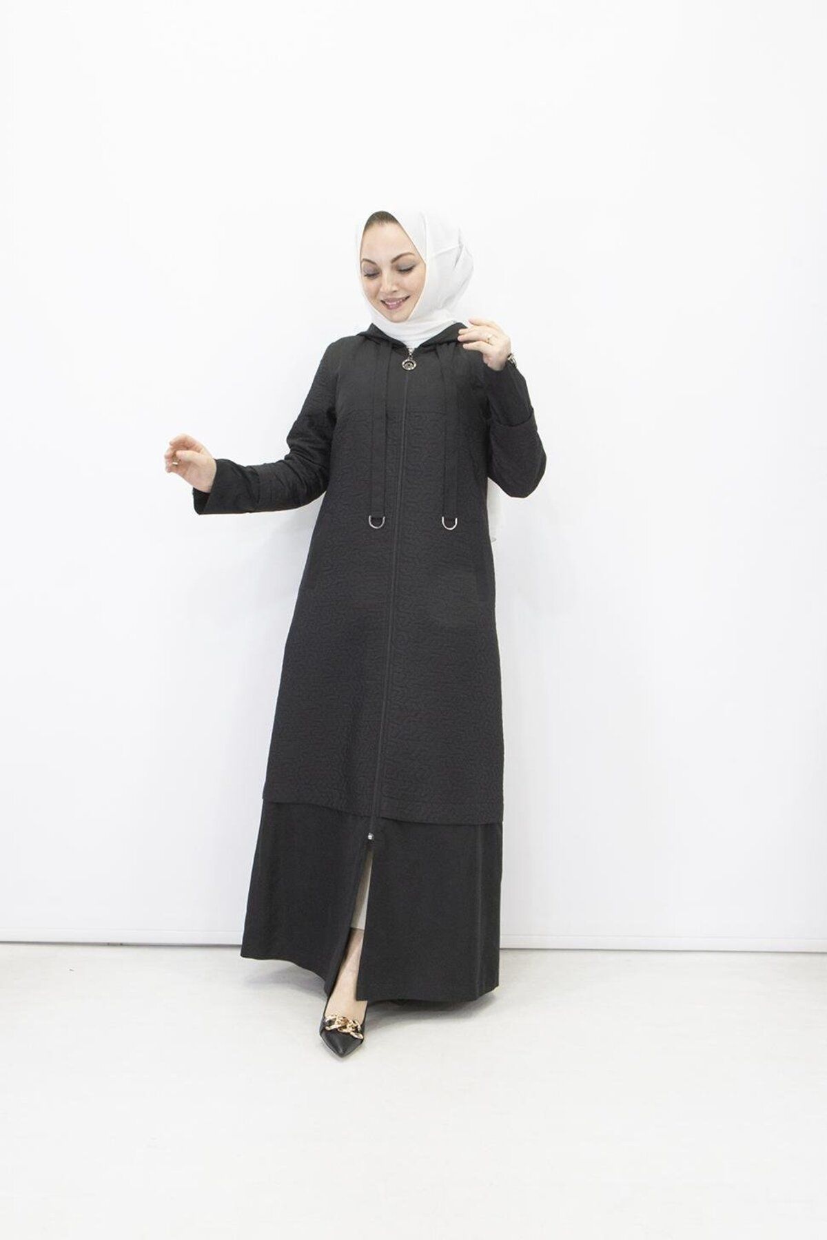 feray kaya-Modest Overcoat - Black - Parka 2