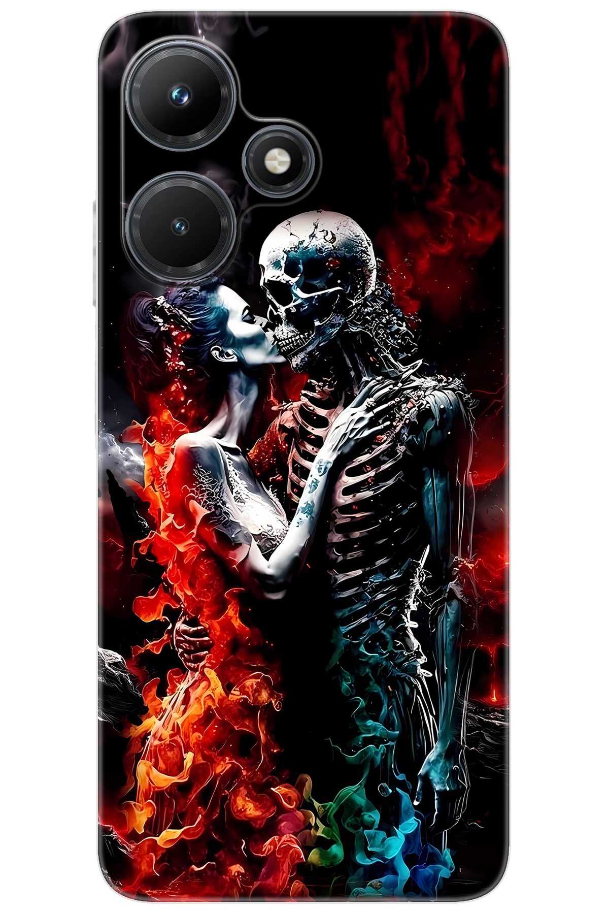 iNfinix Hot 30i (X669/X669C) Compatible Sheath Pattern Printed Silicone Skeleton Lovers NGO:666 CP-5OuZgpG