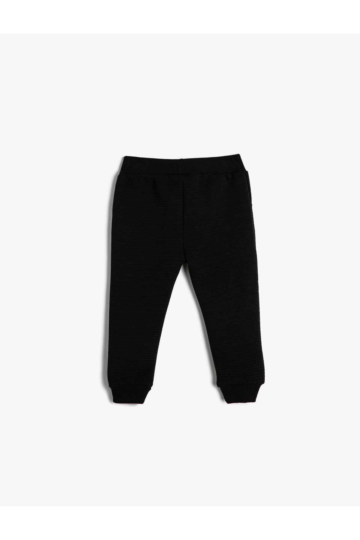 Koton-Basic-Jogginghose aus strukturierter Baumwolle mit Bindegürtel 2