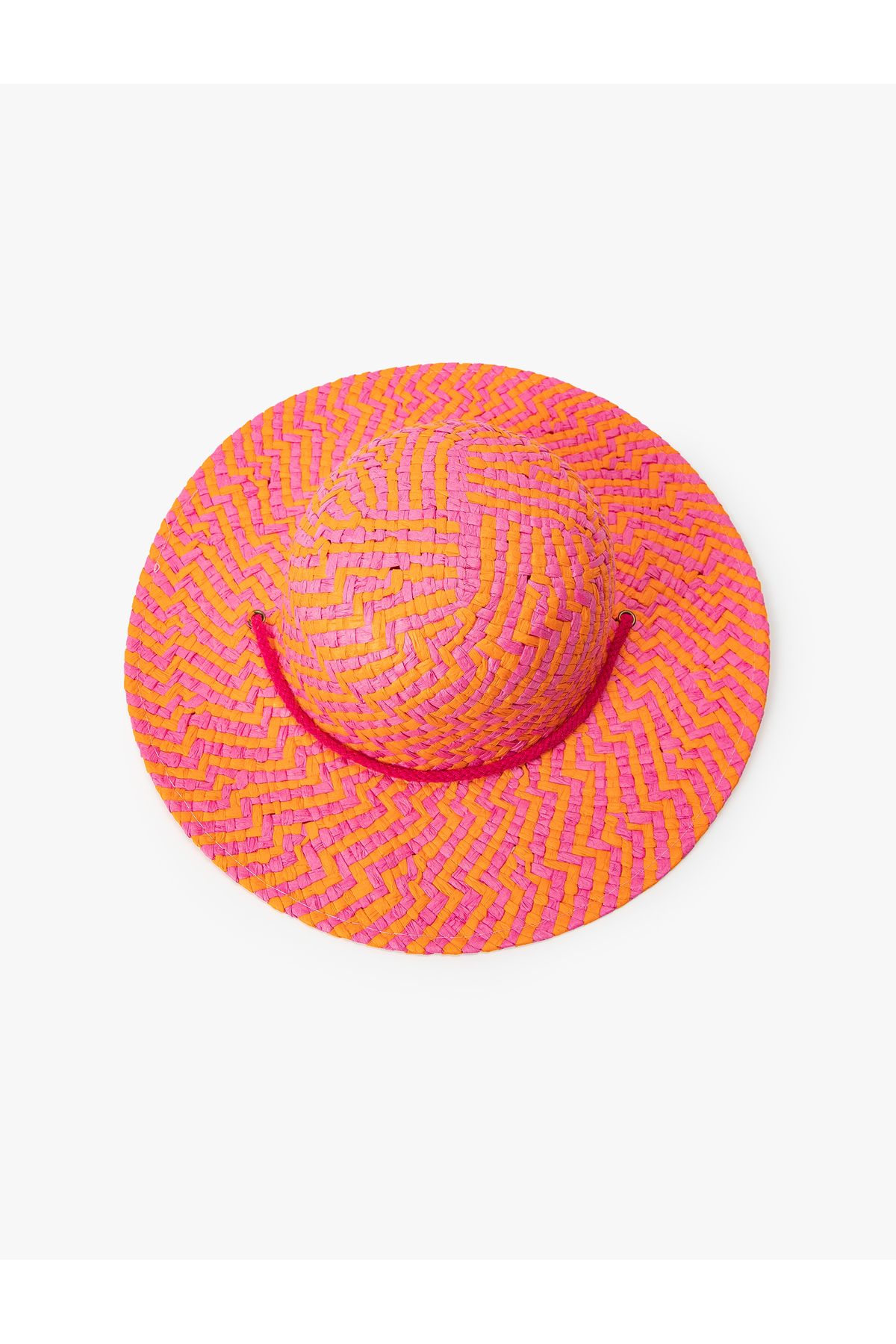Koton-Multicolored Straw Hat - Textured Design 2