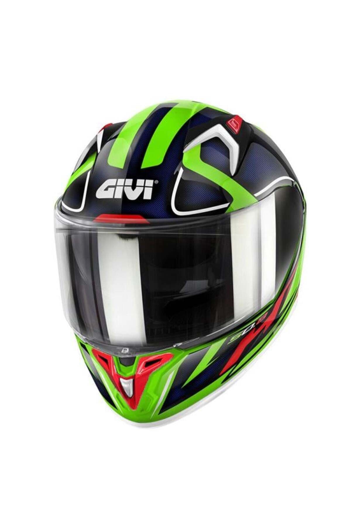 Givi 50.8 Racer Kapalı Kask Beyaz-yeşil-mavi