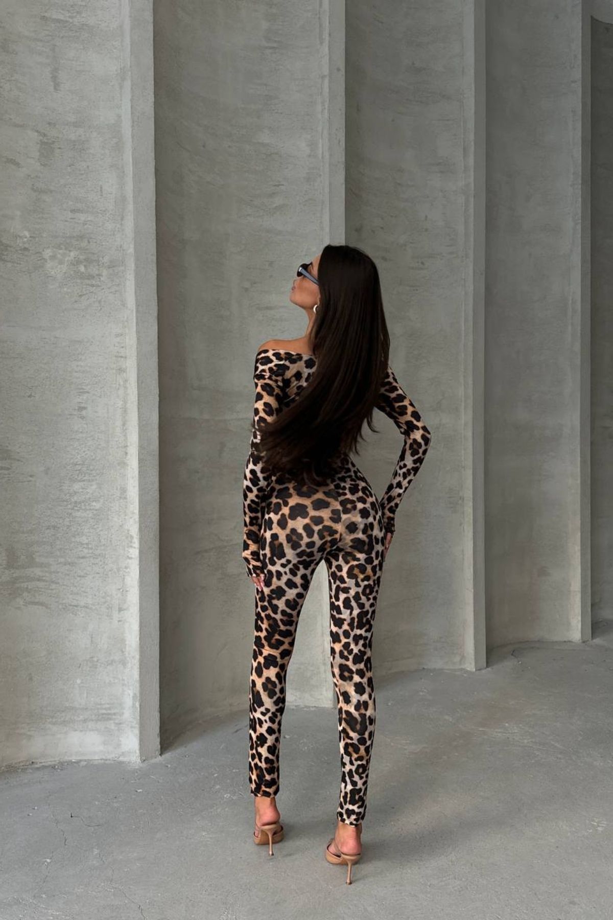 Love Fab-Leopard Sexy Jumpsuit with Square Neck Breasted Glops 3