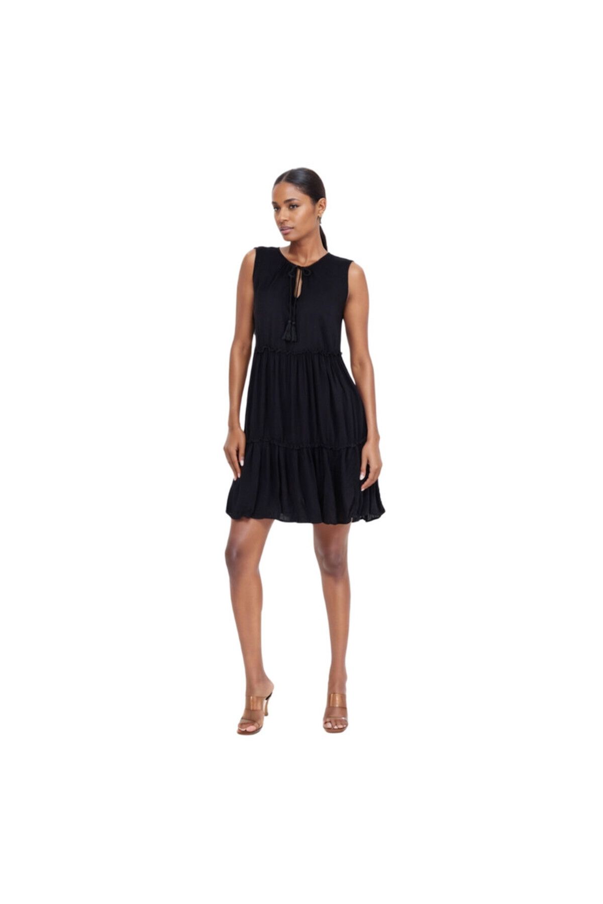 Zabaione-Black Sleeveless Dress 1