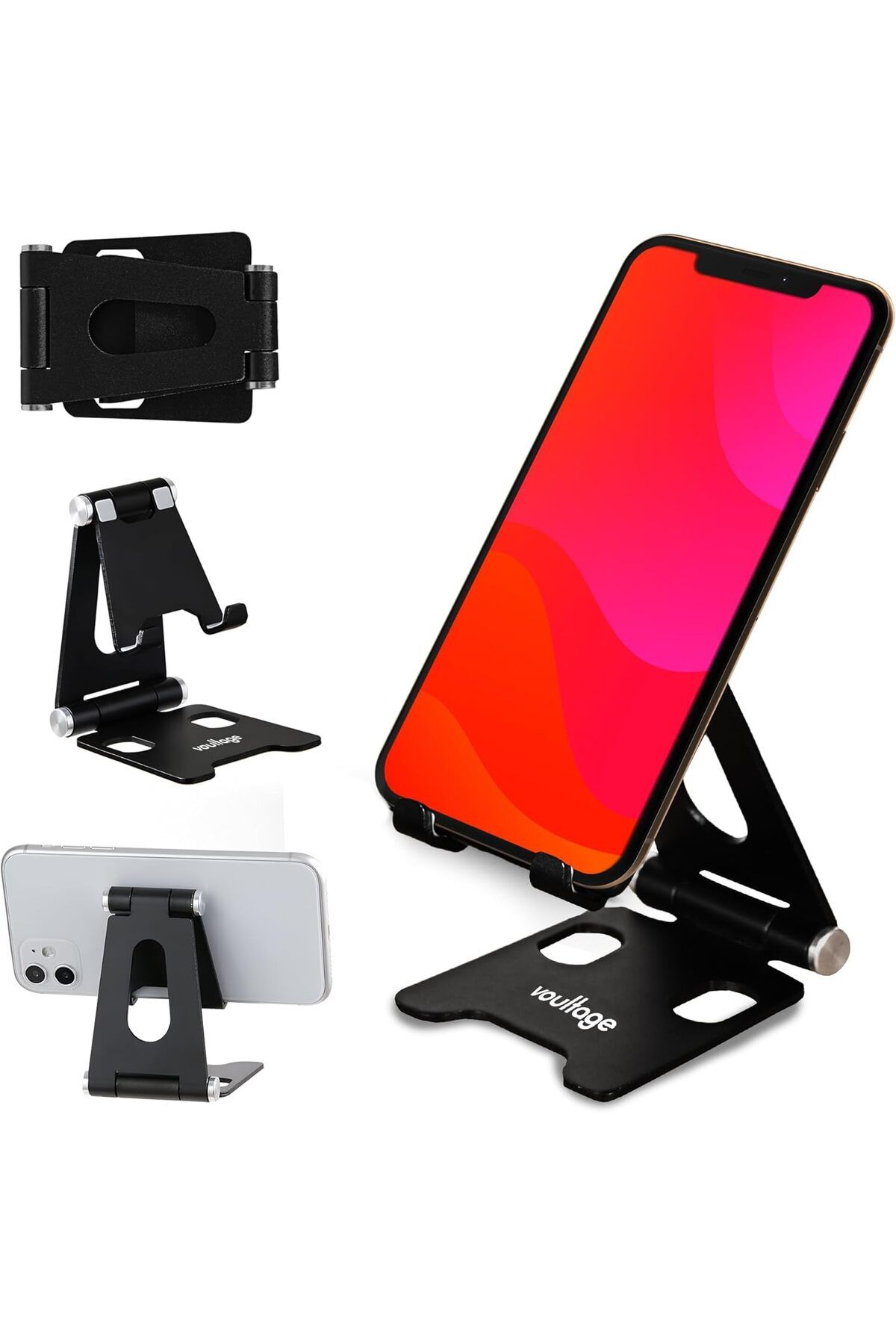 KYCBABY-Adjustable Foldable Aluminum Metal Body - Blg Phone Stand for iPhone 16 15 14 13 12 11 10 1