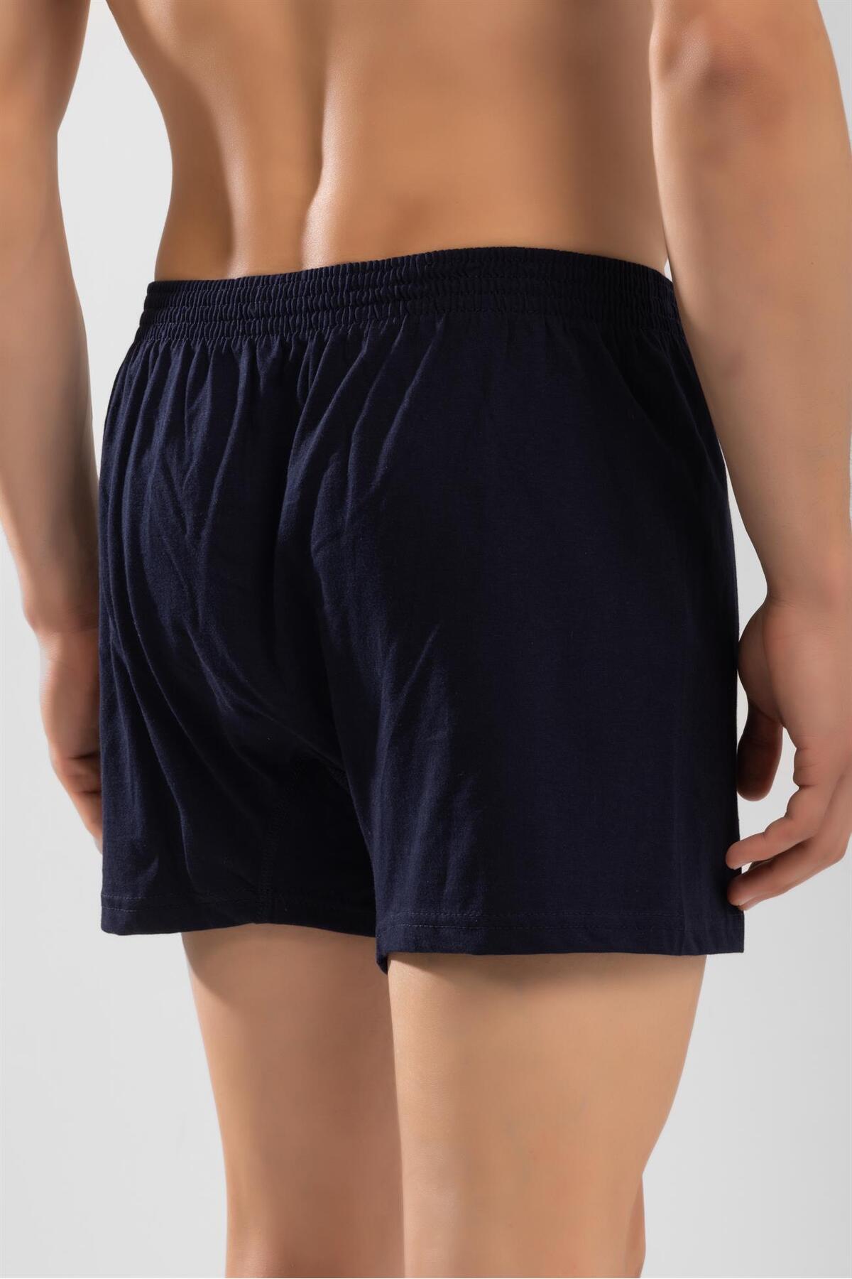 BAYKAR  Erkek Pamuklu Rahat Kesim Havlu Bel Boxer 3'lü Paket Lacivert - Görsel 5