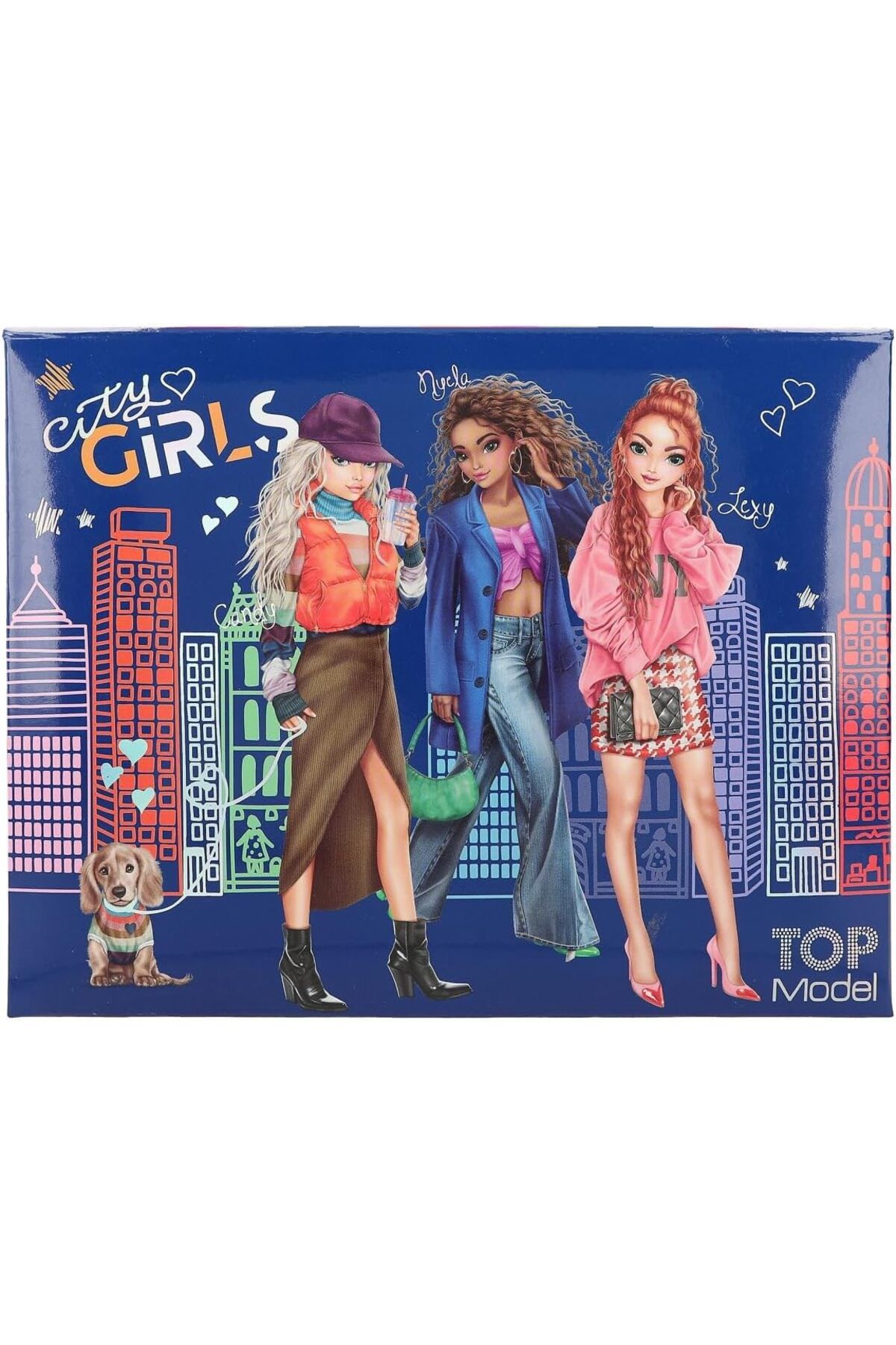 KYCBABY-Blg 12704 Topmodel City Girls - Stationery and Notepad Set with Pencil and Eraser Mirror 1