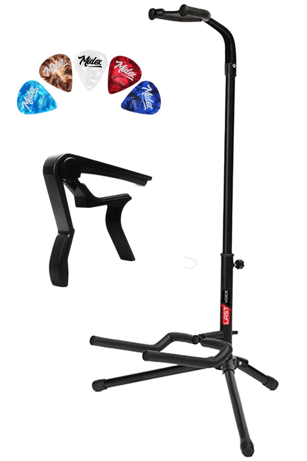 Lastvoice Gtr-01c Gitar Standı Sehpası Capo Pena Paketi