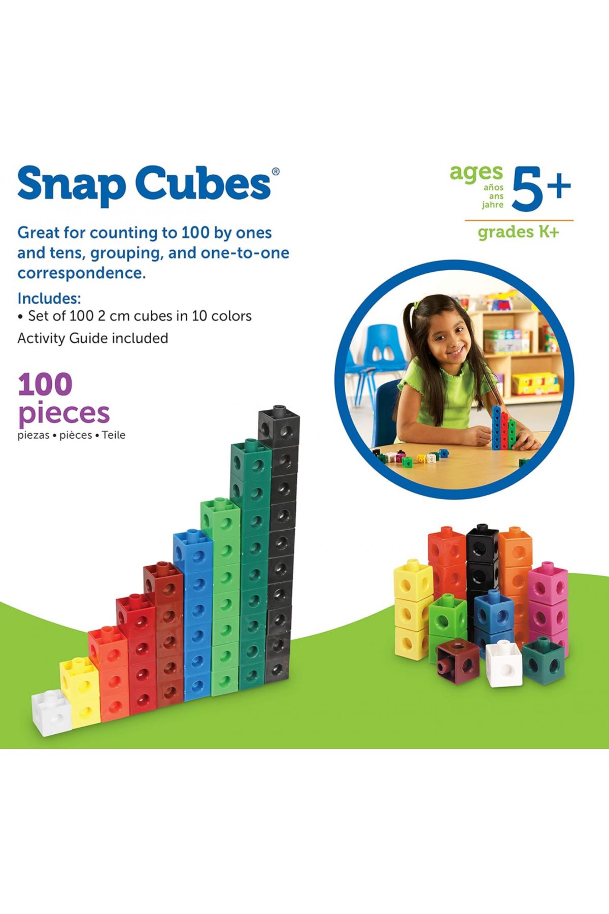 Learning Resources-Snap Cubes Set of 100-LER7584 6