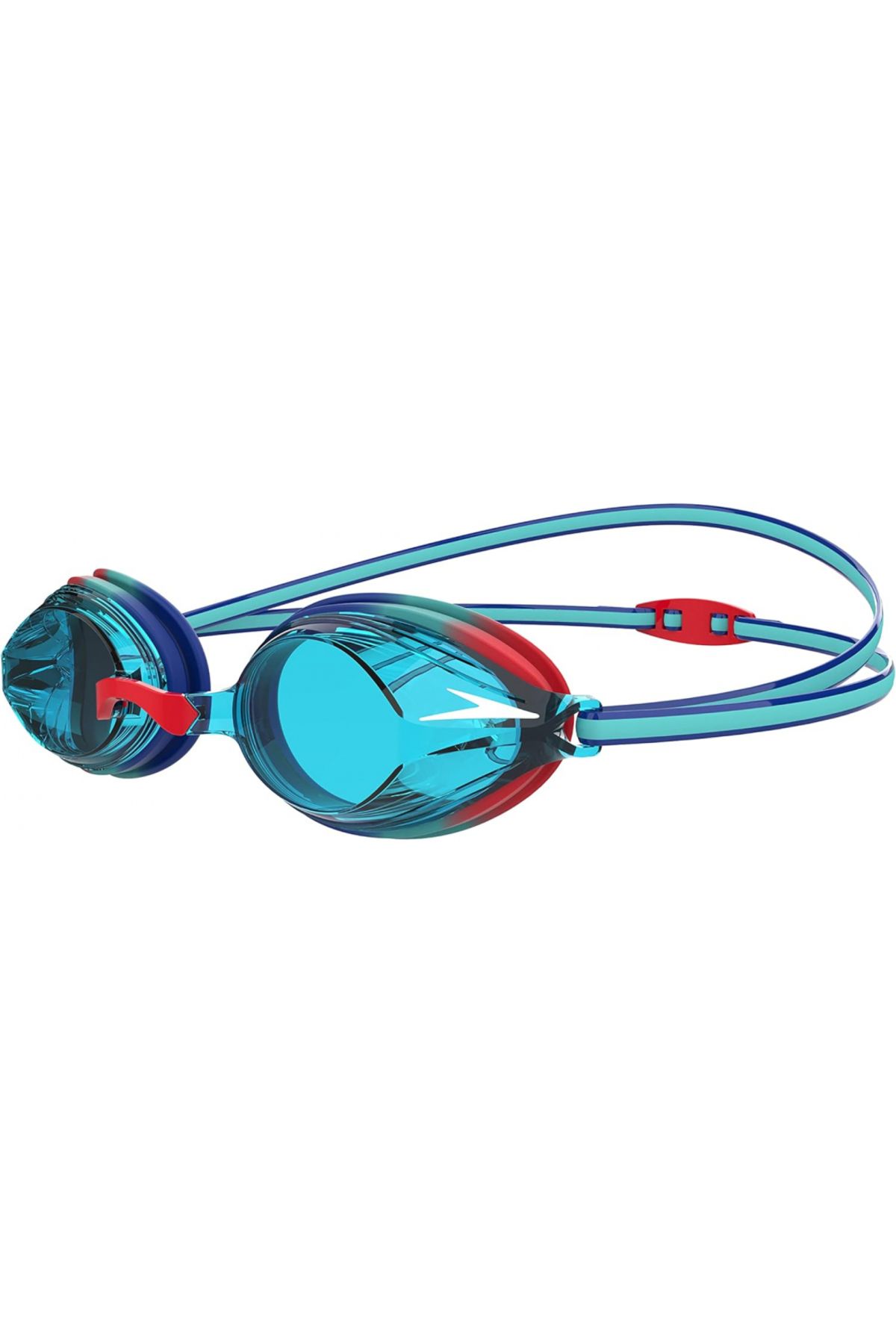 SPEEDO-Unisex Adult Junior Vengeance Swimming Goggles, Tile/Beautiful Blue/Lava Red/Blue, One Size 3