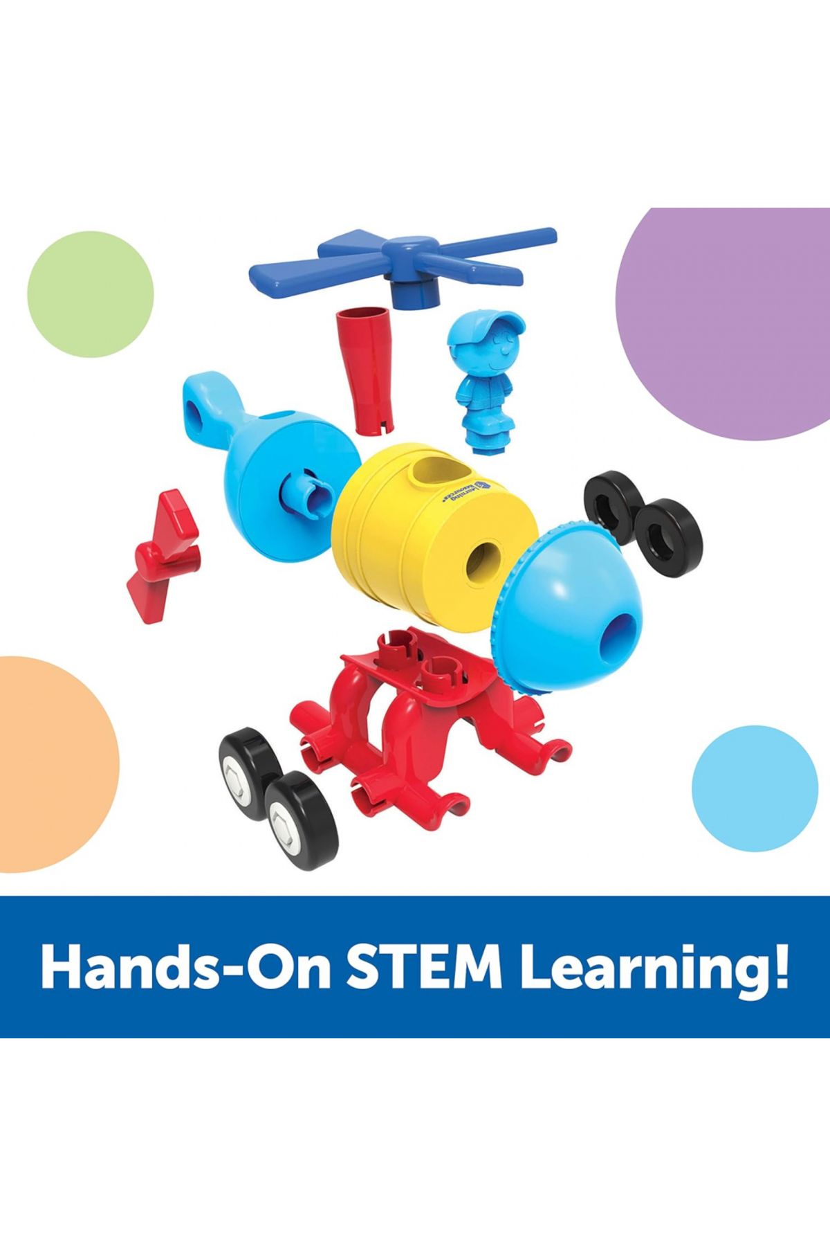 Learning Resources-1-2-3 Build It! Rocket-Train-Helicopter-LER2859 4