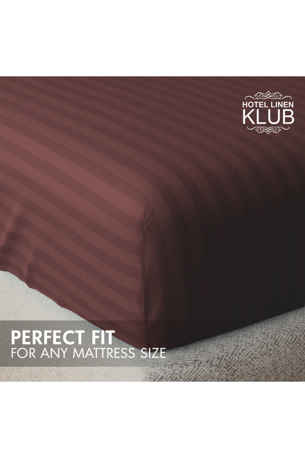 Hotel Linen Klub-Queen-Striped Fitted Sheet Set - Premium and Durable Quality, Deep Pocket for a Perfect Fit 5