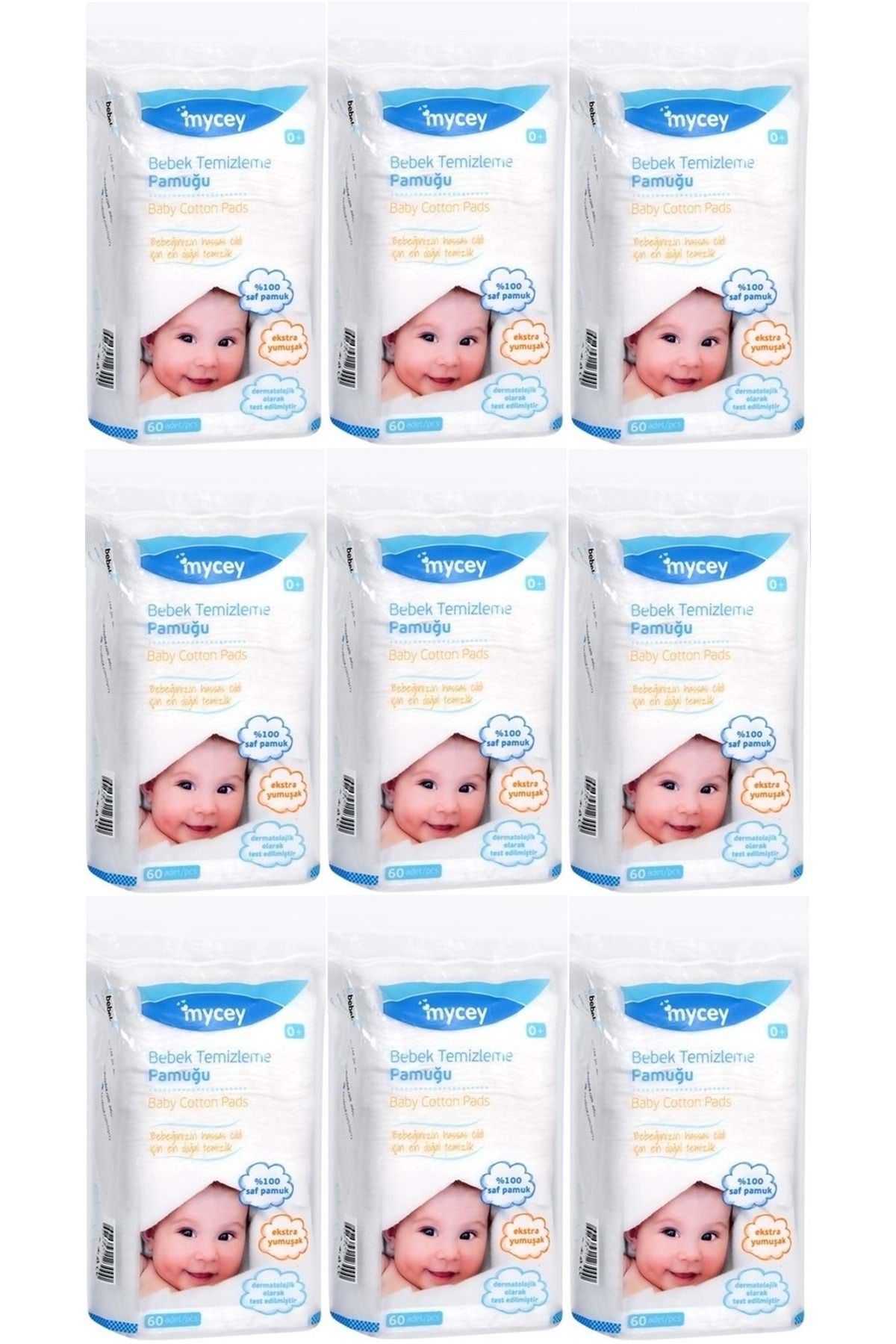 mycey Bebek Temizleme Pamuğu 540 Adet (9PK*60)