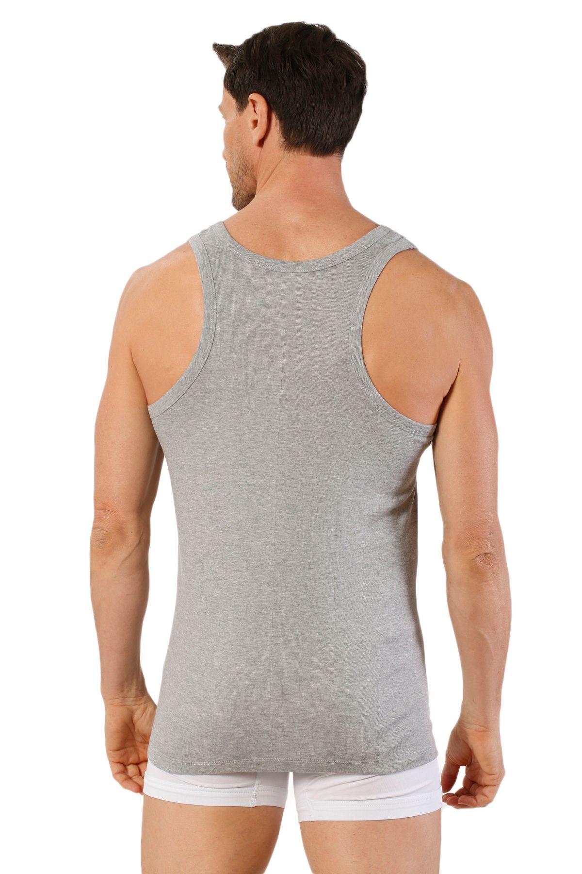 ÖZKAN underwear-Özkan 0058 Ανδρικό 100% βαμβακερό εύκαμπτο άνετο αθλητικό μπλουζάκι με σταυρωτή πλάτη 2