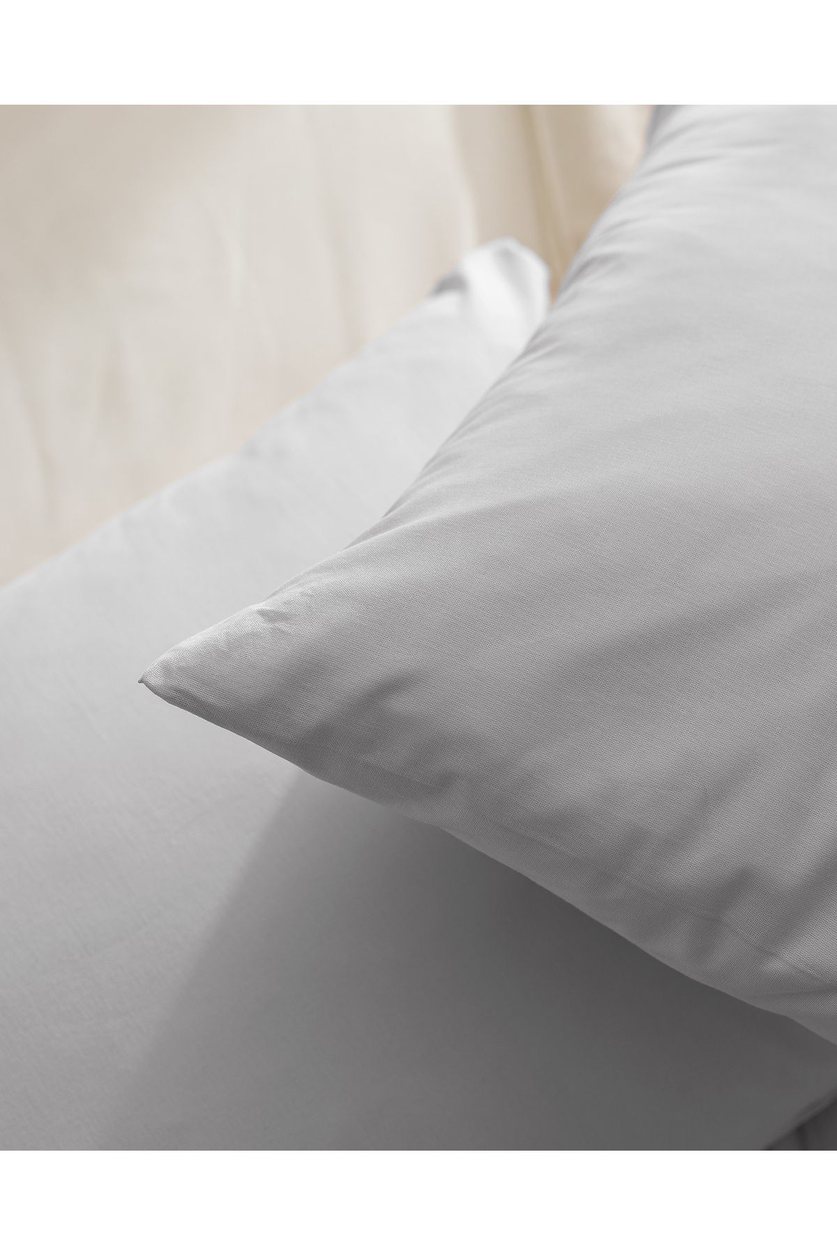 Madame Coco-Manon 100% Cotton Ranforce Plain Set of 2 Pillowcases - Gray 4