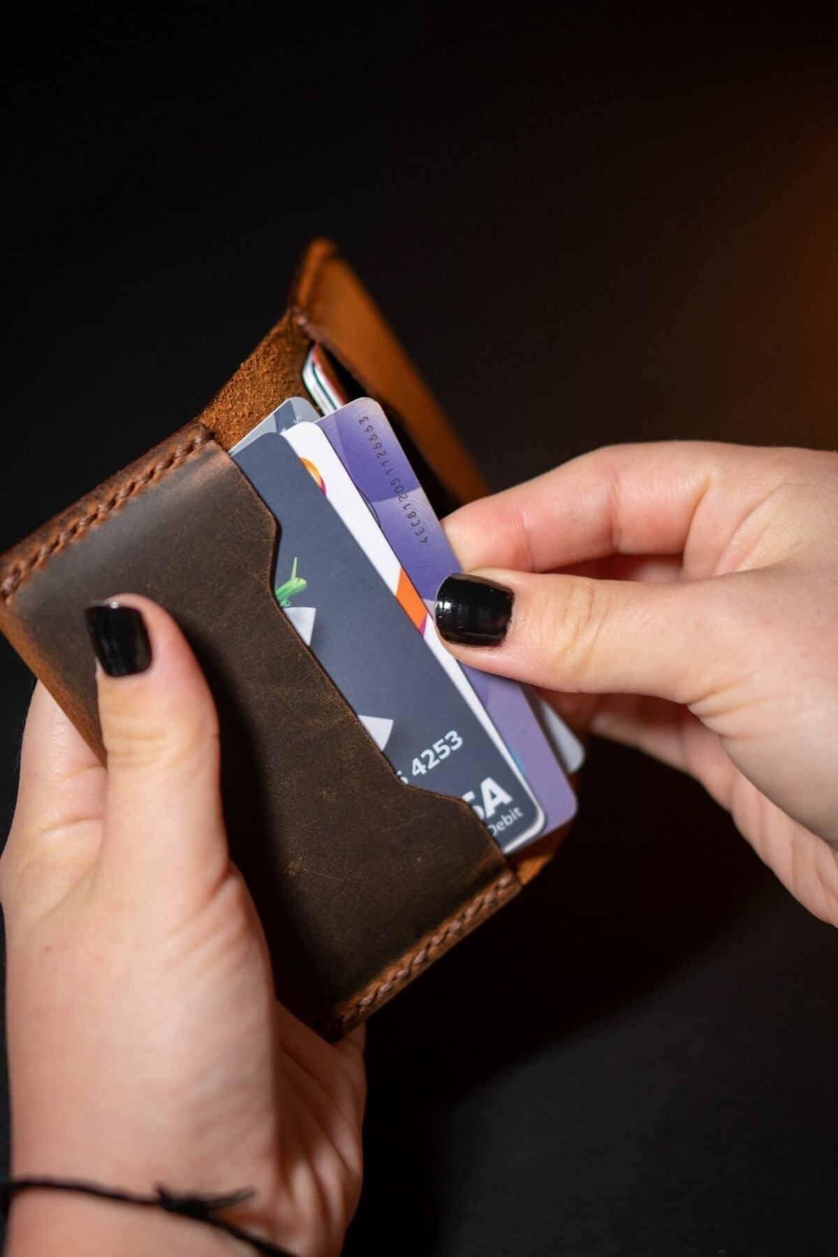 minimal X design-Taba Crazy Minimalist X Fold Card Holder - Stylish and Sturdy Handmade 6