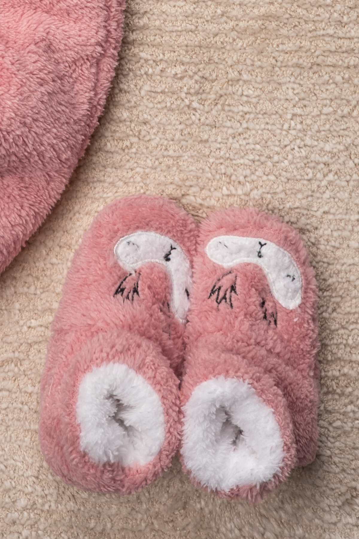 Mai Perla Kız Welsoft 3 Parça Geyik Desenli Ev Ayakkabısı Hediyeli Bebek Takım fotoğrafı 5 (önizleme)