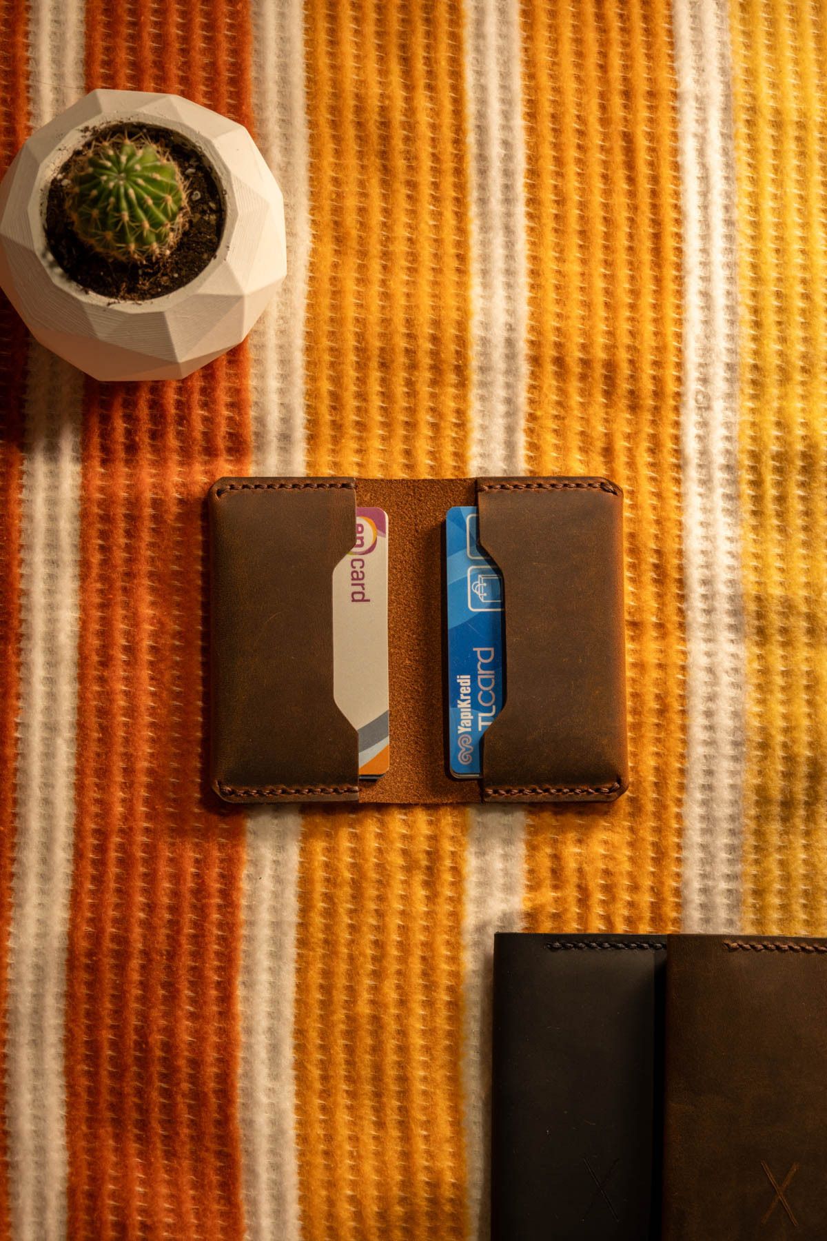 minimal X design-Taba Crazy Minimalist X Fold Card Holder - Stylish and Sturdy Handmade 5